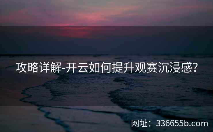 攻略详解-开云如何提升观赛沉浸感？
