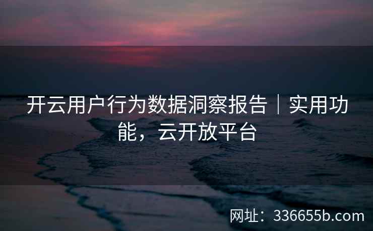 开云用户行为数据洞察报告｜实用功能，云开放平台